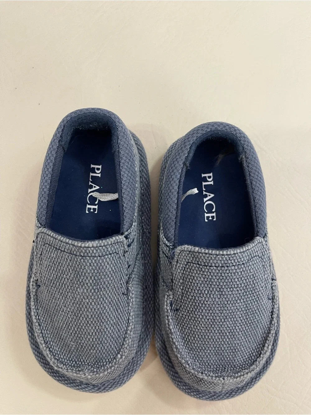 The Childrens Place Toddler Boys Slip On Loafer‎ Shoes blue Woven Size Toddler 6